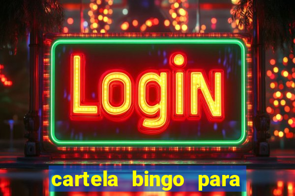 cartela bingo para cha de cozinha imprimir gratis